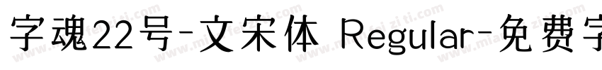 字魂22号-文宋体 Regular字体转换